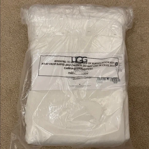 NIB UGG Avery Hooded Throw Blanket - Ivory 50”x60” - Picture 4 of 4